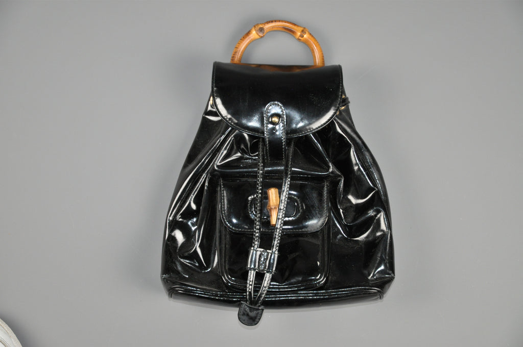Gucci bamboo Rucksack schwarz