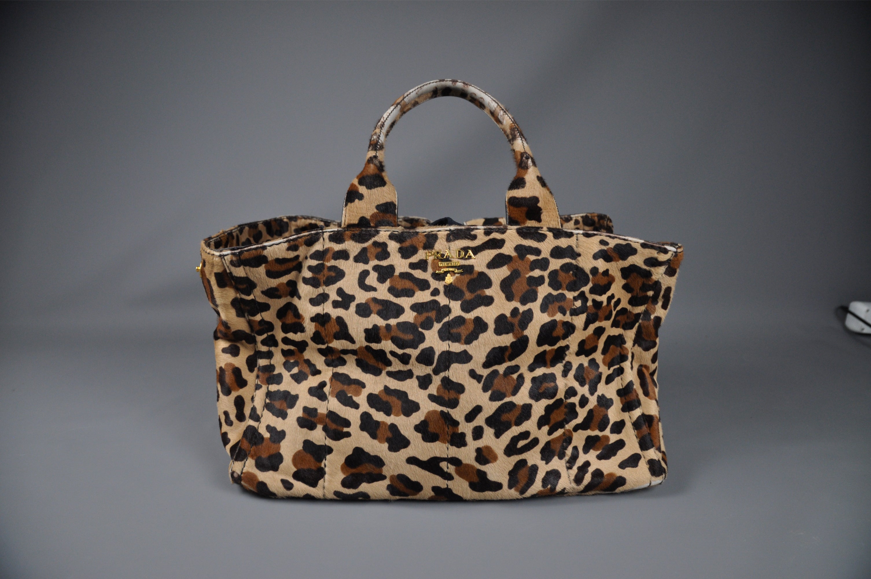 Prada cavallino leopard bag