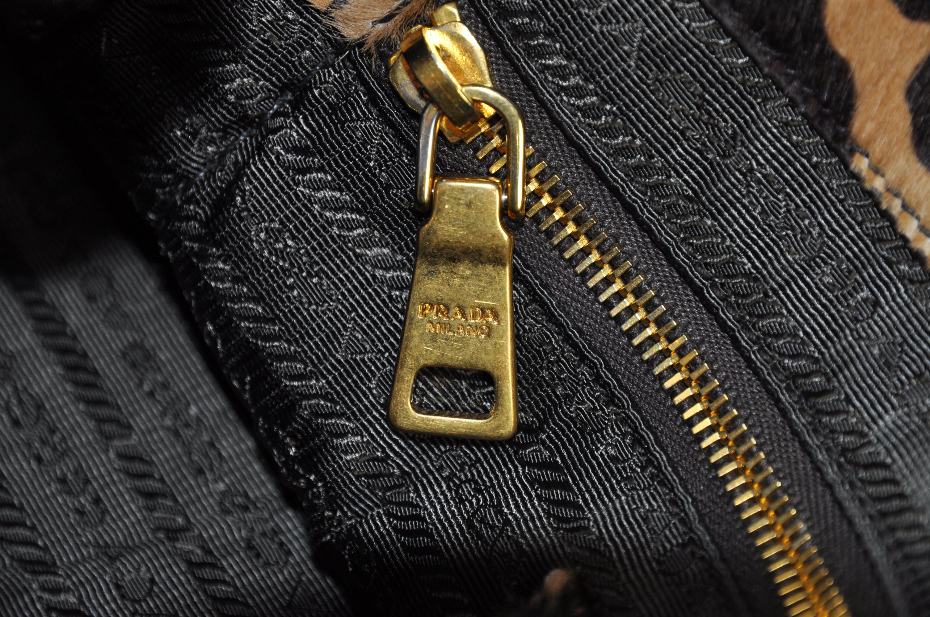 Prada cavallino leopard bag