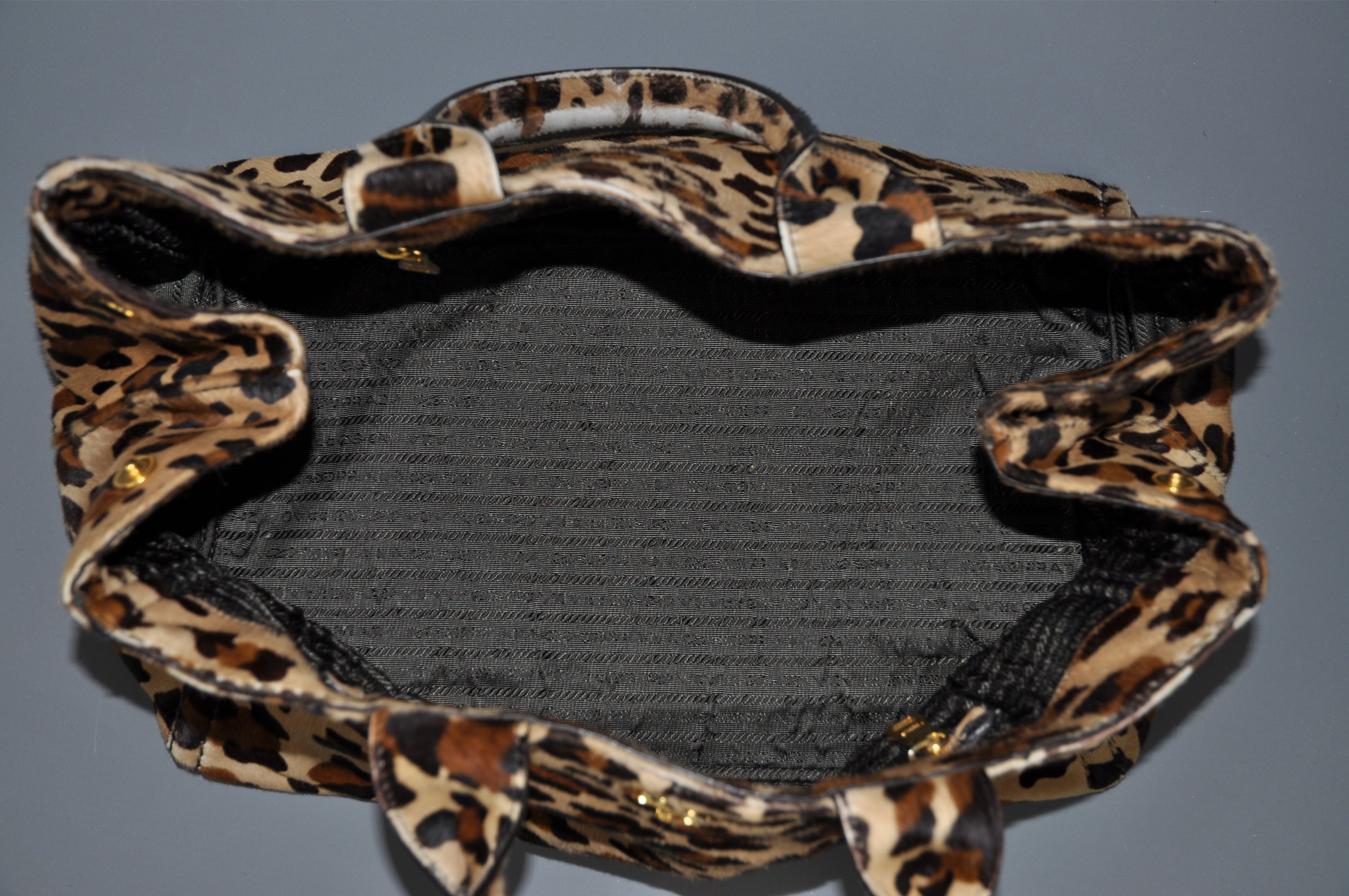 Prada cavallino leopard bag