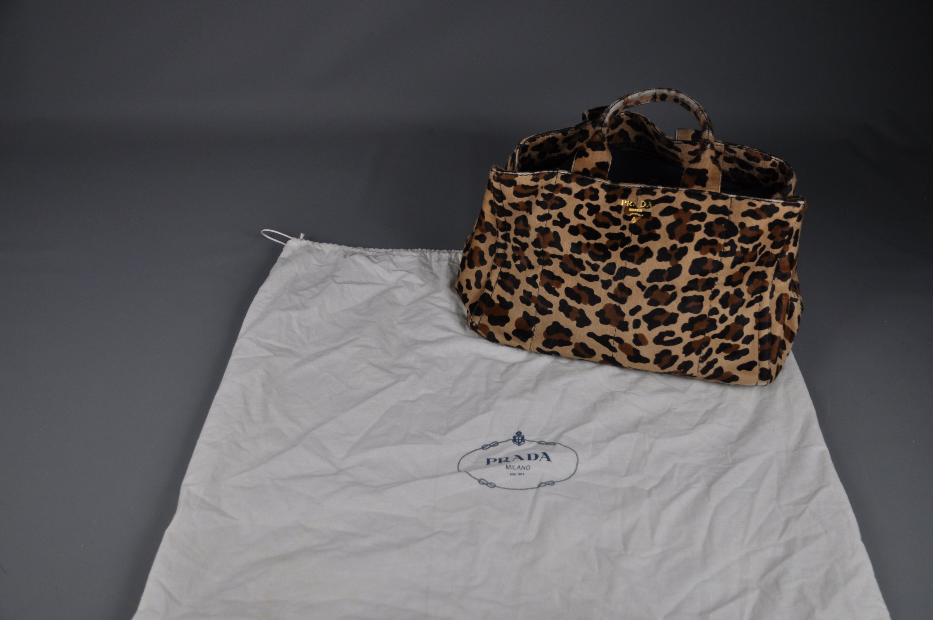 Prada cavallino leopard bag