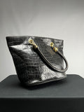 Ledertasche in Kroko Optik